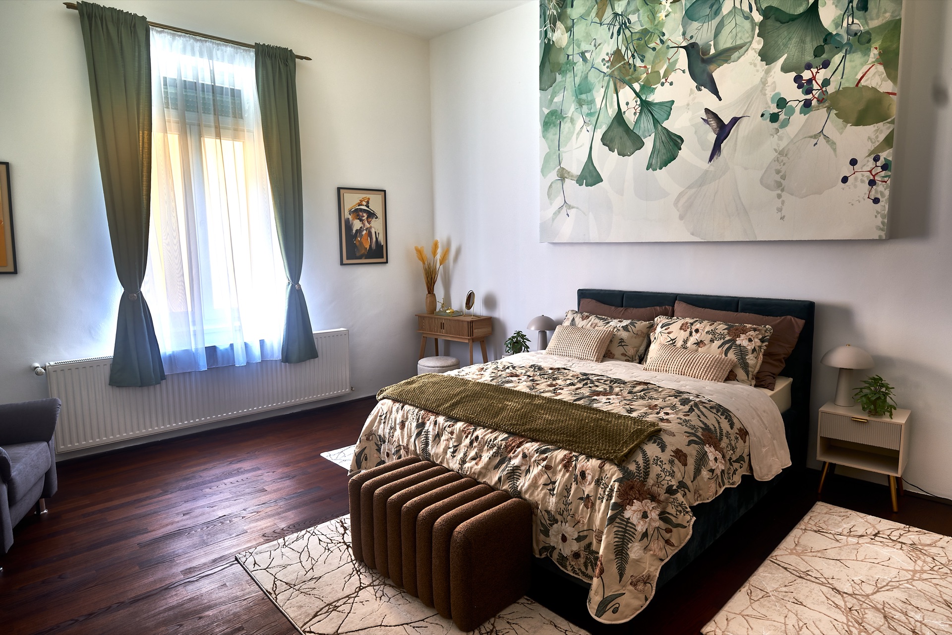 Jókai Apartman Pécs tágas belvárosi polgári lakás nappalija